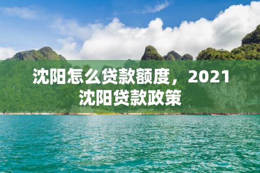  怎么贷款额度，2021 贷款政策